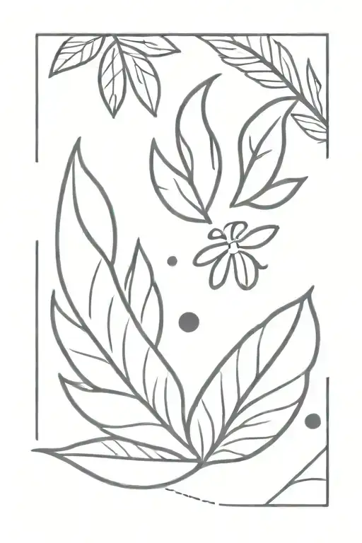 bird feathers and dog paw print tattoo design idea
