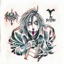 Death note man write to book tattoo design idea