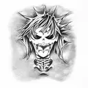 Death note man write to book tattoo design idea