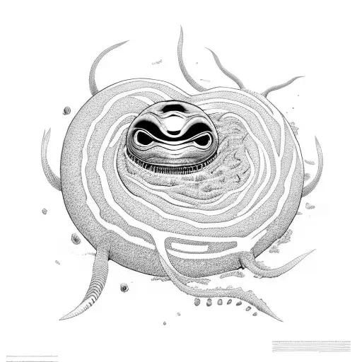 DUNE Fear is the Mind Killer sandworm tattoo design idea