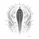 DUNE Fear is the Mind Killer sandworm tattoo design idea