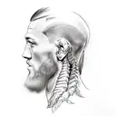 spine tattoo of Connor McGregor, but different and unique tattoo design idea