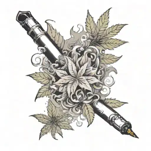 smoke. 420 made out of weed tattoo design idea