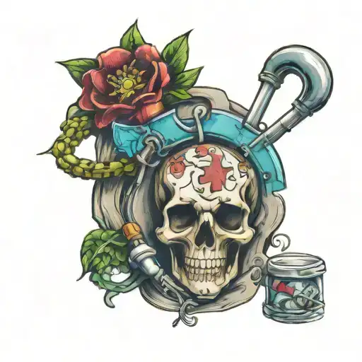 medical supplies tattoo design idea