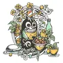 picnic tattoo design idea