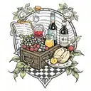 picnic tattoo design idea