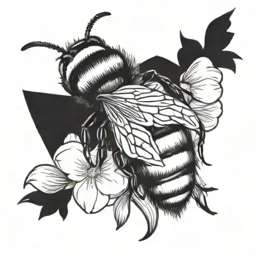 queen bee for mum remembrance tattoo design idea