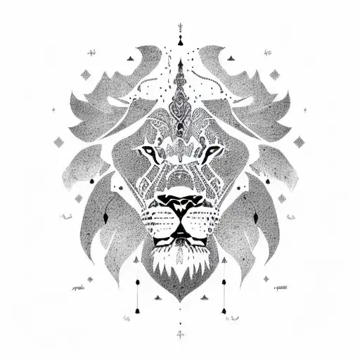 Iran country maps with lion tattoo design idea