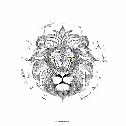 map of Iran with lion tattoo design idea