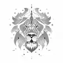 Iran country maps with lion tattoo design idea