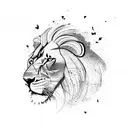 Iran country maps with lion tattoo design idea