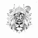 Iran country maps with lion tattoo design idea