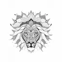 Iran maps with lion tattoo design idea