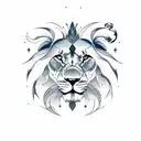 map of Iran with lion tattoo design idea