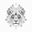 map of Iran with lion tattoo design idea