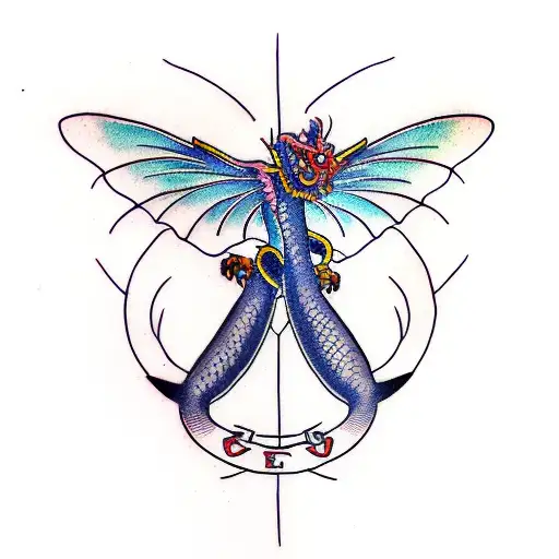 dragon-fly tattoo design idea