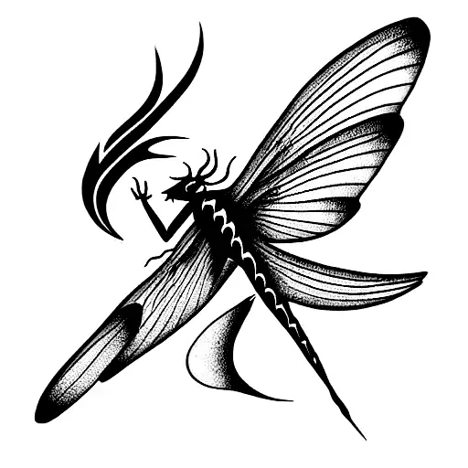 dragon-fly tattoo design idea