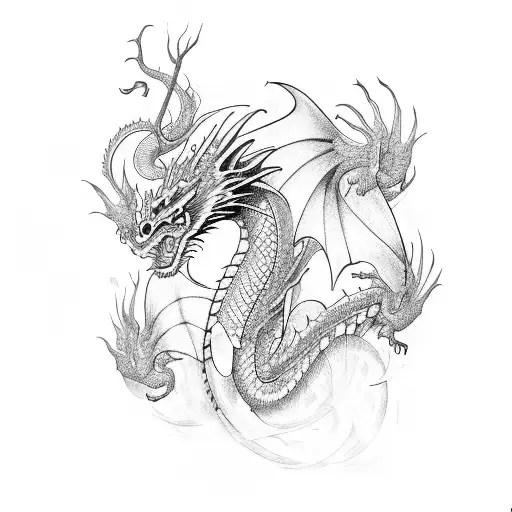 dragon-fly tattoo design idea