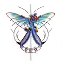 dragon-fly tattoo design idea