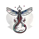 dragon-fly tattoo design idea