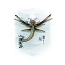 dragon-fly tattoo design idea