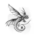 dragon-fly tattoo design idea