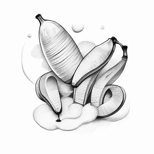 Banana gratitude  tattoo design idea