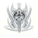 templar knight war tattoo design idea