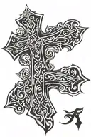 tribal cross tattoo tattoo design idea