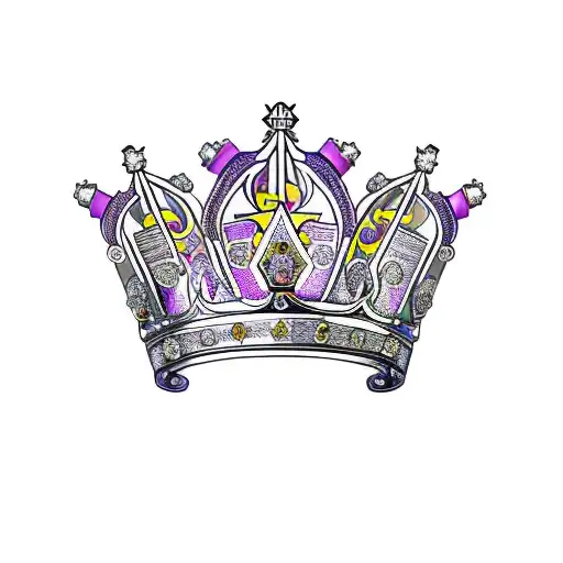 prince crown  tattoo design idea