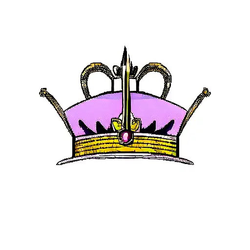 prince crown  tattoo design idea