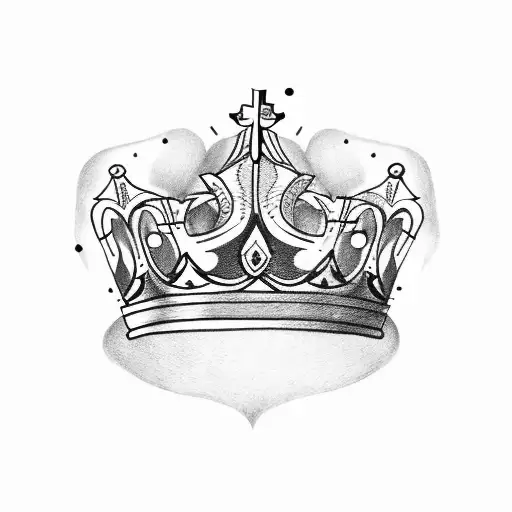 prince crown  tattoo design idea