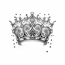 prince crown  tattoo design idea