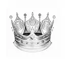 prince crown  tattoo design idea