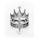 prince crown  tattoo design idea