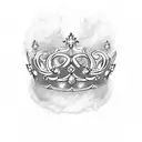 prince crown  tattoo design idea