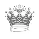 prince crown  tattoo design idea