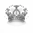 prince crown  tattoo design idea
