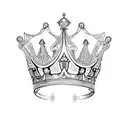 prince crown  tattoo design idea