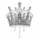 prince crown  tattoo design idea