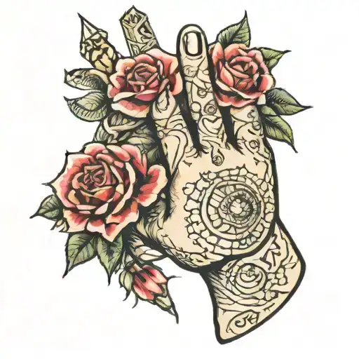 a finger cut up into finger discs at different angles  tattoo design idea