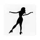 dancing woman  tattoo design idea