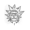 rick and morty tattoo design idea