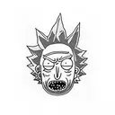 rick and morty tattoo design idea