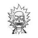 rick and morty tattoo design idea