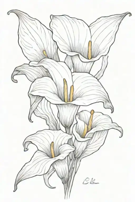 calla lily tattoo design idea