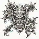 double face tattoo design idea