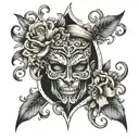 double face tattoo design idea