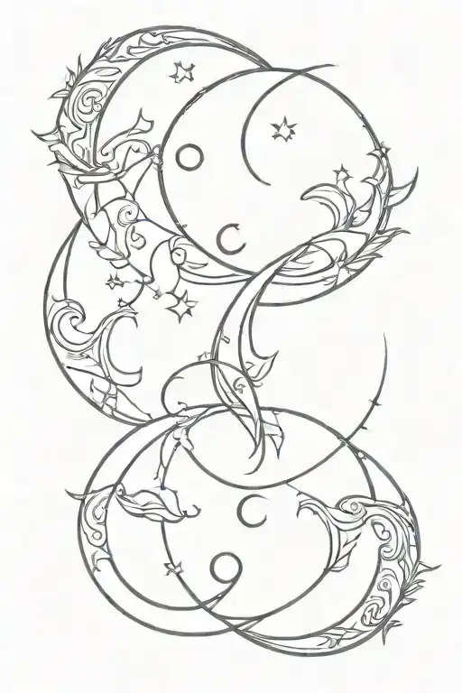 Triple Moon Goddess tattoo design idea