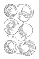 Triple Moon Goddess tattoo design idea